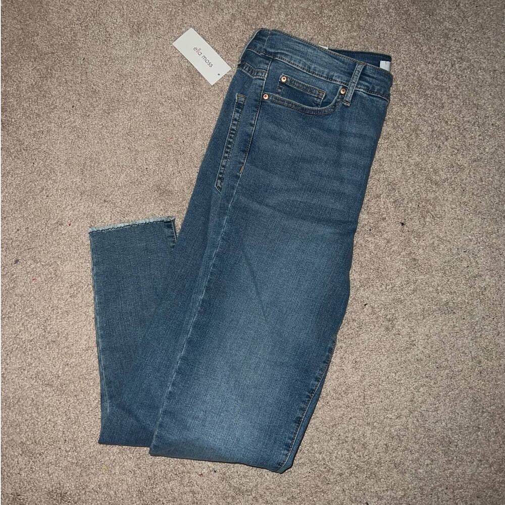 New Ella Moss Ariana High Rise Skinny Ankle Raw Hem Jeans size 6/28 - Picture 7 of 7